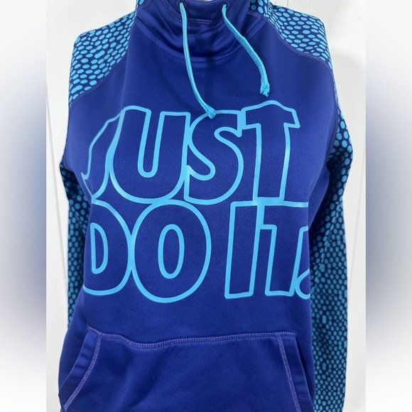Nike Womens Blue Therma-fit Pullover Hoodie Sweater Size Medium M - Picture 2 of 10